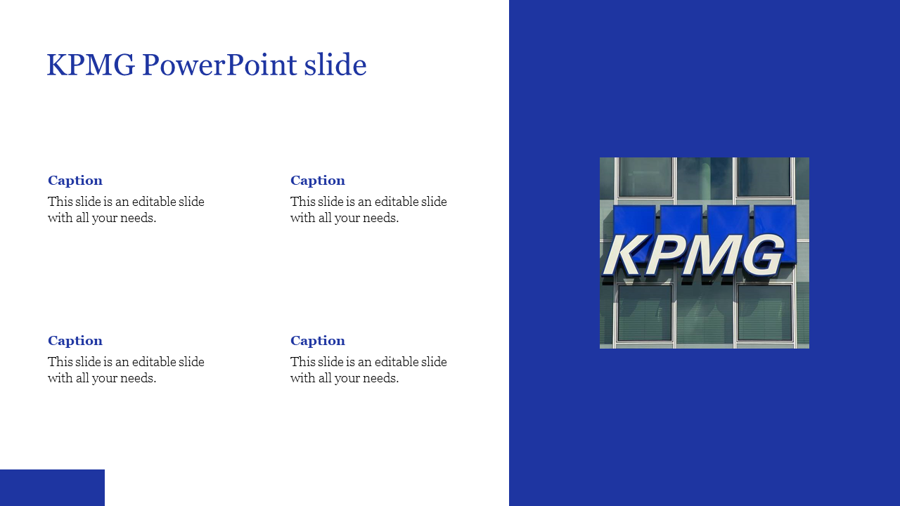 KPMG PowerPoint slide